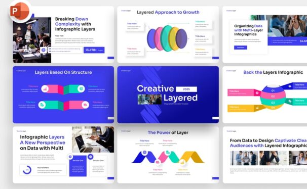 创意分层演示PPT模板