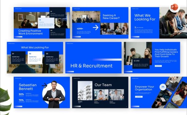 人力资源和招聘演示PPT模板 (PPTX)