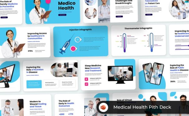 医疗保健PPT模板 (PPT,PPTX)