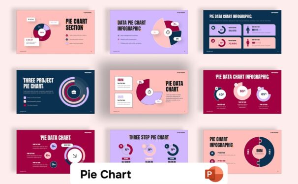 饼图PPT模板 (PPTX)