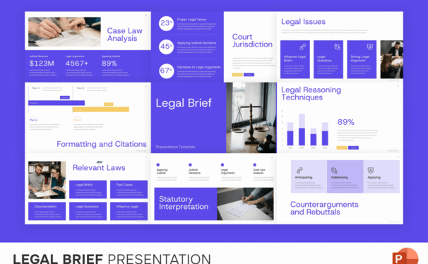 法律简介PPT模板 (PPTX)