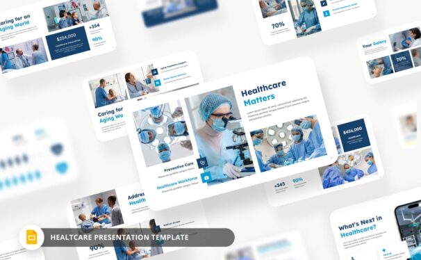 卫生保健PPT模板 (PPTX)