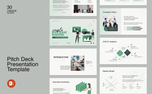 简单的螺距商业计划PPT模板 (PPTX)