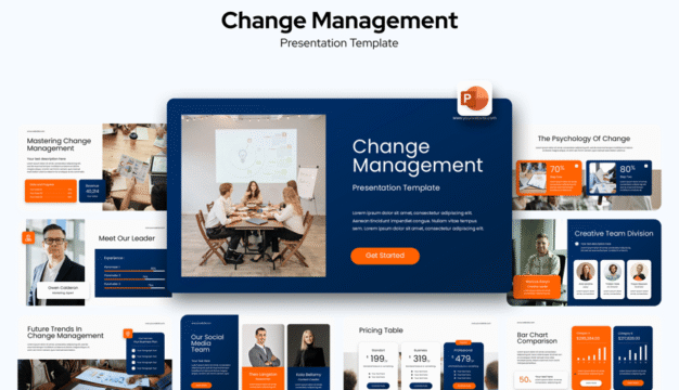 变更管理PPT模板 (PPTX)
