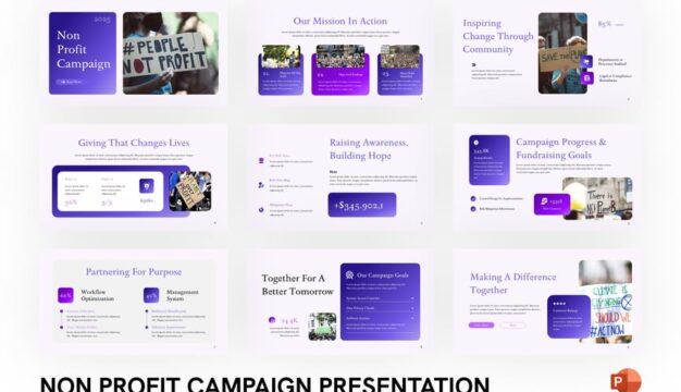 非利润运动PPT模板 (PPTX)