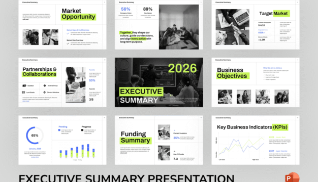 执行摘要PPT模板 (PPTX)