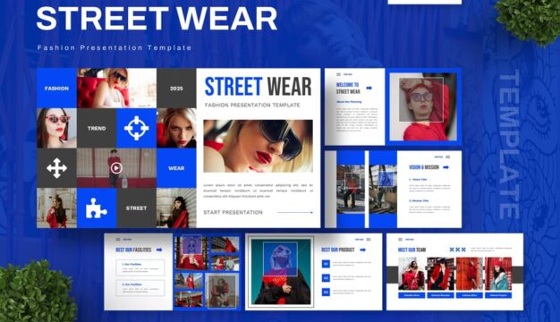 时尚服饰PPT模板 (PPTX)