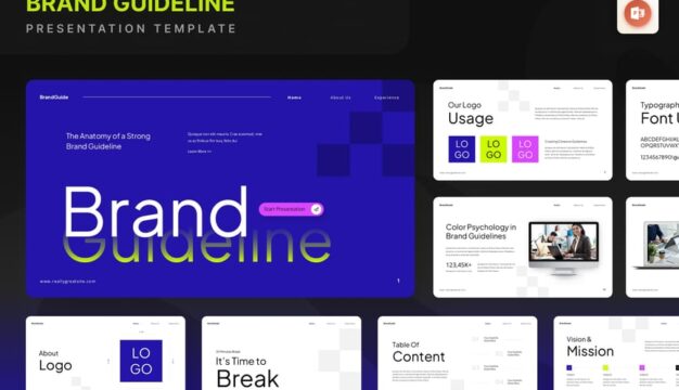 品牌指南PPT模板 (PPTX)