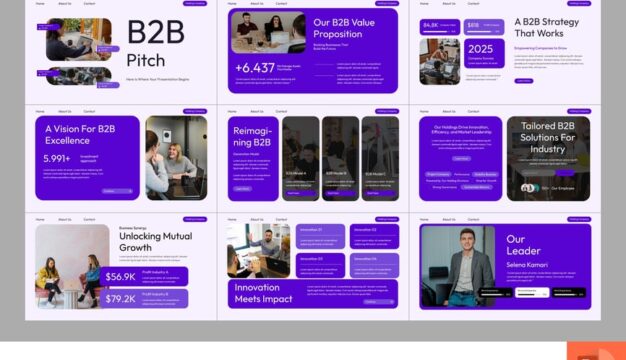 B2B路演PPT模板 (PPTX)