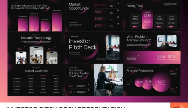 投资者路演PPT模板 (PPTX)