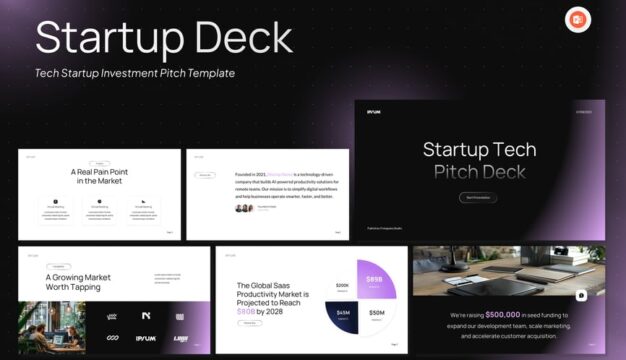 技术启动投资音调模板PPT模板 (PPTX)