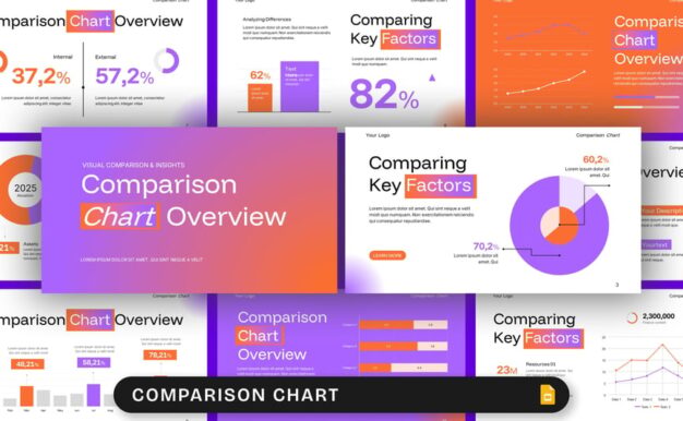 比较图表PPT模板 (PPTX)