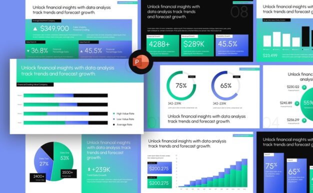 数据可视化PPT模板 (PPTX)