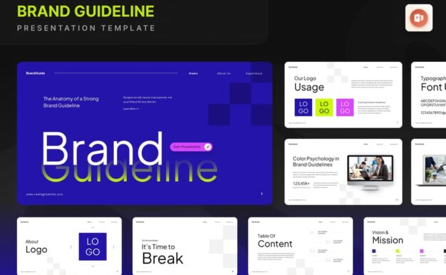 品牌指南PPT模板 (PPTX)