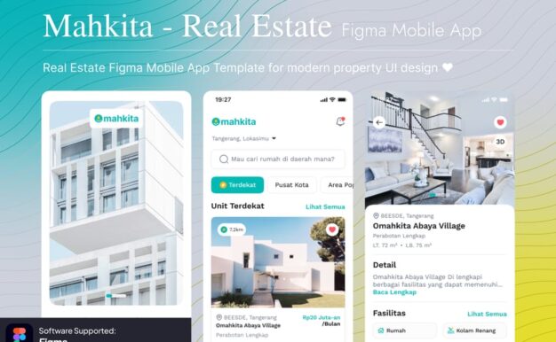 Mahkita – 房地产 Figma 移动应用模板