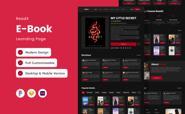 ReadX – 电子书登陆页面