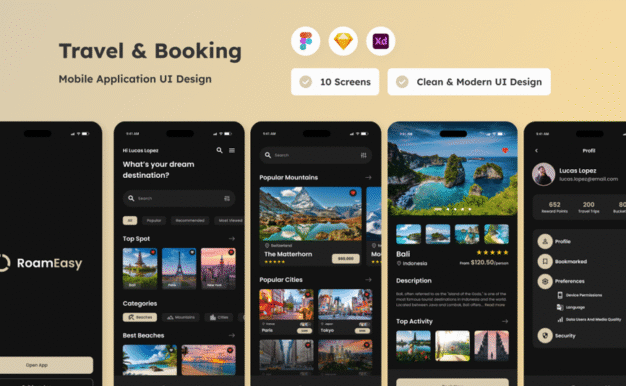 RoomEasy – 旅行和预订移动应用程序