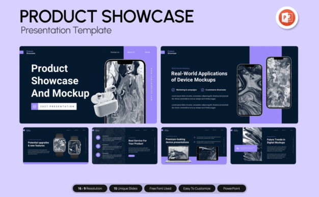 产品展示展示PPT模板 (PPTX)