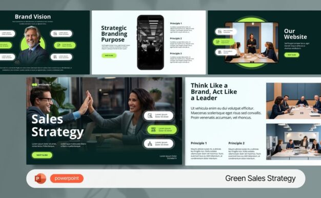 绿色销售策略PPT模板 (PPTX)