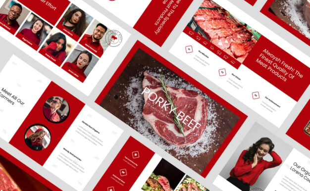 屠夫和肉类农场PPT模板 (PPTX)