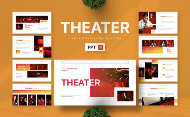 电影介绍PPT模板 (PPTX)