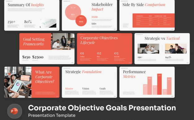 公司客观目标介绍PPT模板 (PPTX)