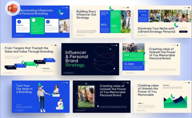影响者和个人品牌策略PPT模板 (PPTX)