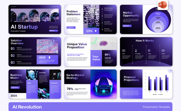 人工智能革命PPT模板 (PPTX)