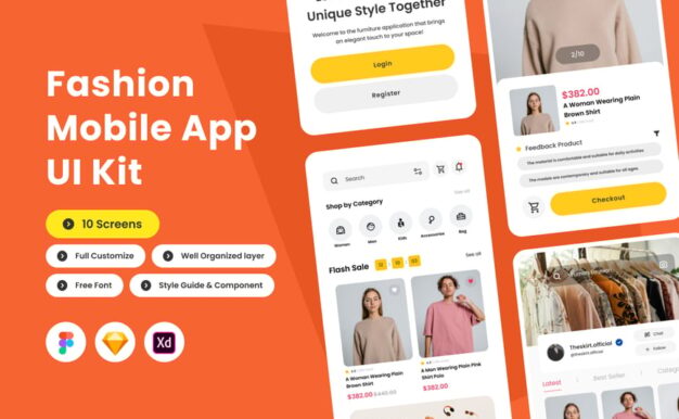 Floe – 充满活力的时尚应用 UI/UX 设计