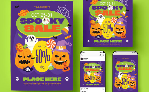万圣节促销传单