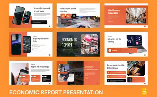 经济报告PPT模板 (PPTX)