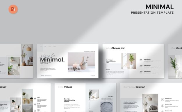 简单的极简主义PPT模板 (PPTX)