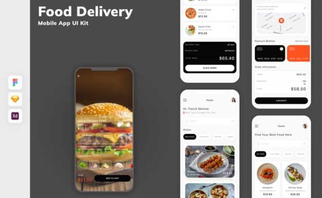 食品配送移动应用 UI 套件