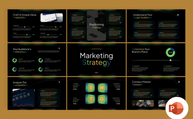 营销策略PPT模板 (PPTX)