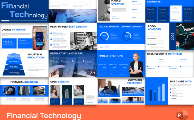 金融科技PPT模板 (PPTX)