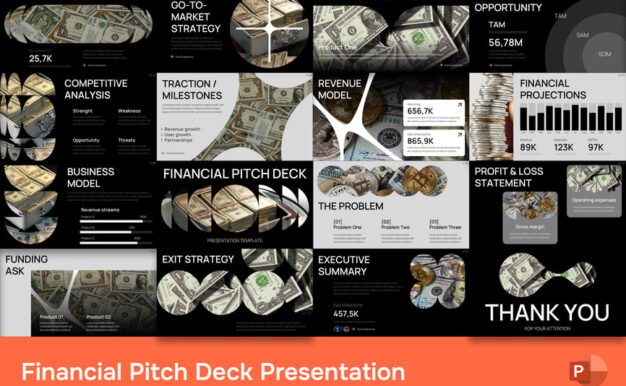 财务路演PPT模板 (PPTX)