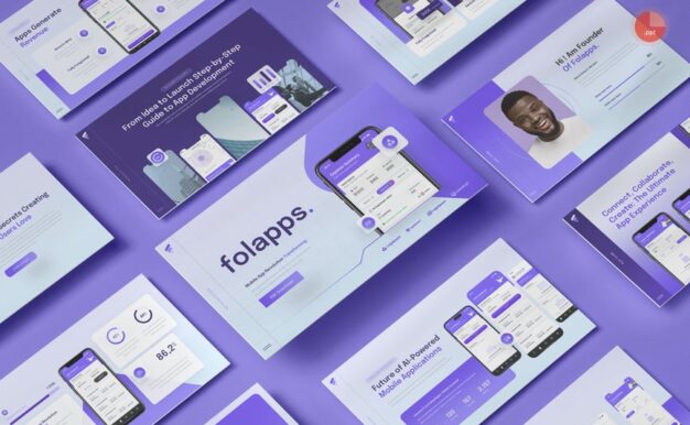 APP介绍组合PPT模板 (PPTX)