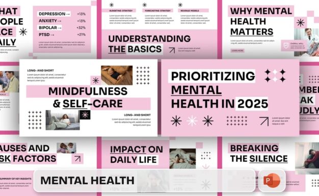 心理健康PPT模板 (PPTX)