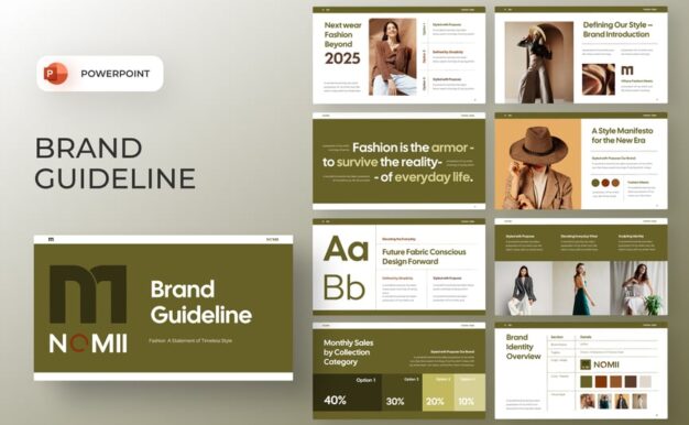 品牌指南PPT模板 (PPTX)