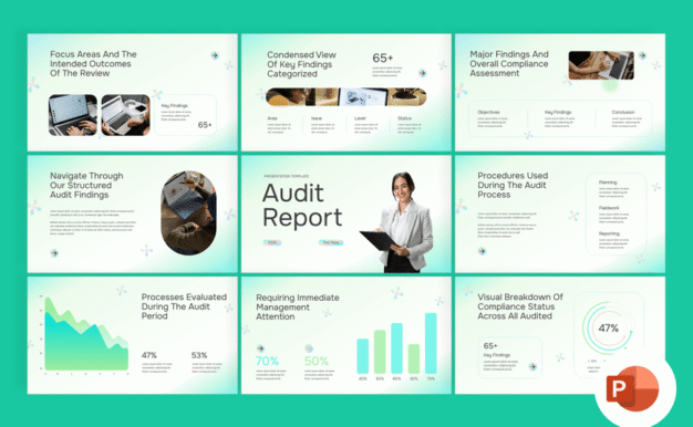 审计报告PPT模板 (PPTX)