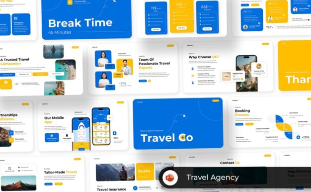 旅行社 PPT模板 (PPT,PPTX)