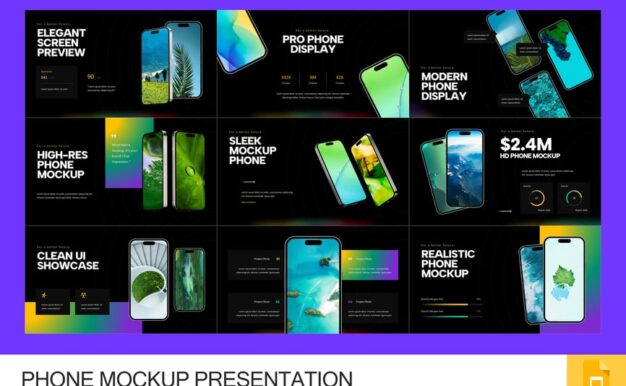 手机样机PPT模板 (PPTX)