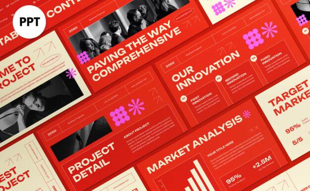 橙色现代商务提案PPT模板 (PPT,PPTX)