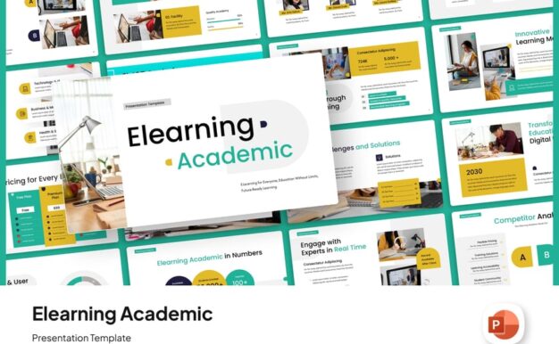 电子学习学术PPT模板