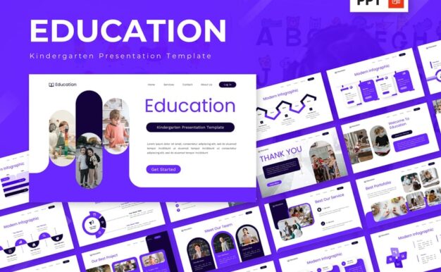 幼儿园介绍PPT模板 (PPTX)