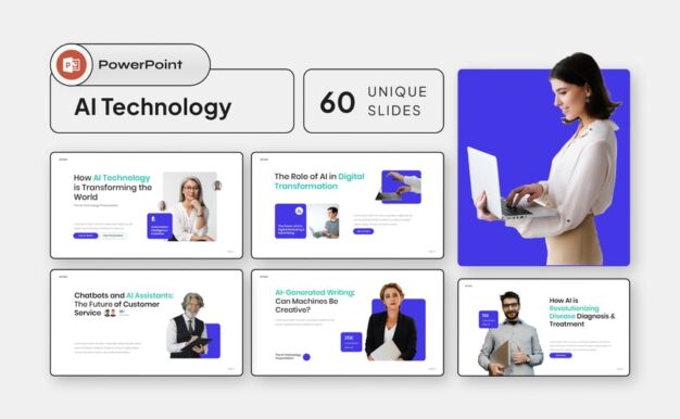 人工智能技术PPT模板 (PPTX)