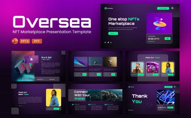 NFT市场PPT模板 (PPT,PPTX)