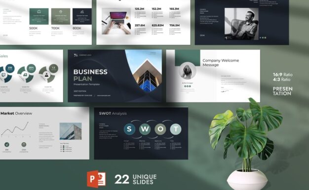 业务计划演示模板PPT模板 (PPTX)