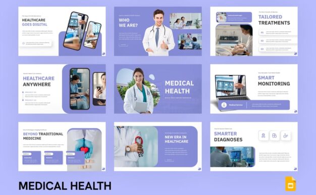 医疗健康PPT模板 (PPTX)