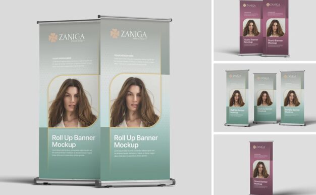 高质量品牌推广用易拉宝样机